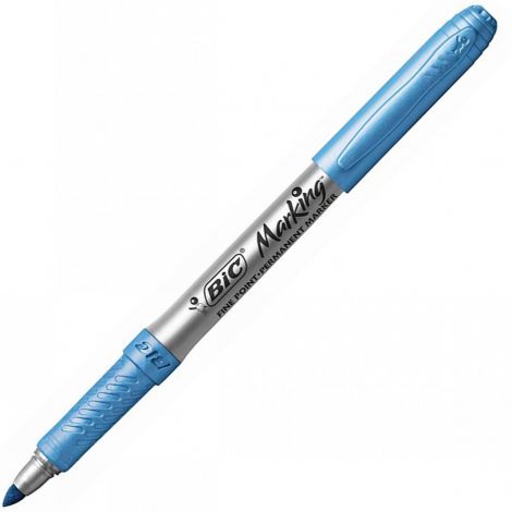 Marker permanentny Bic Marking 1.1mm, Niebieski metaliczny